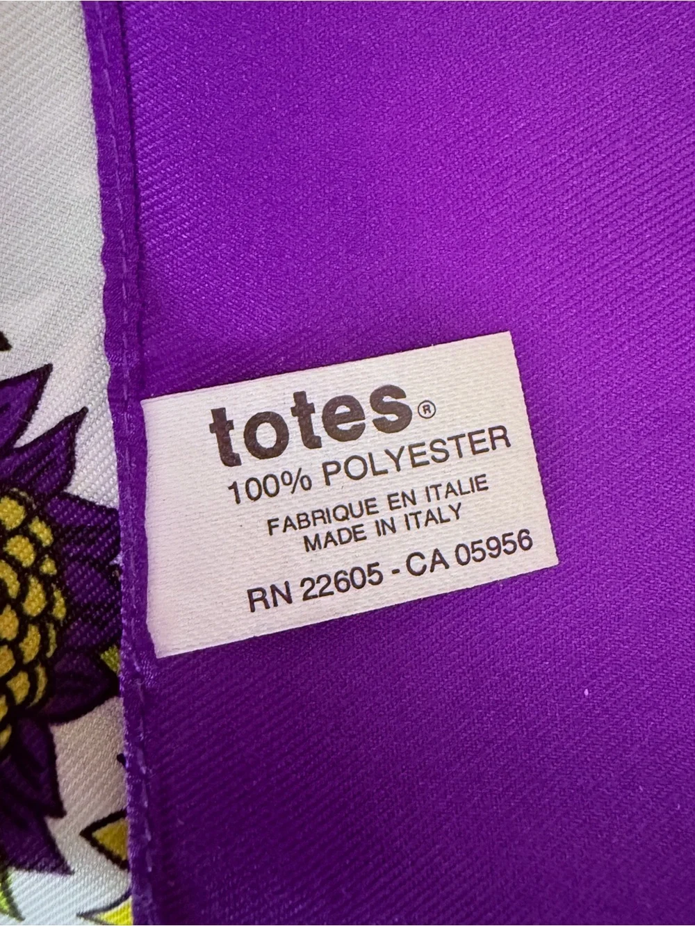 Vintage Totes Purple Floral Scarf 30